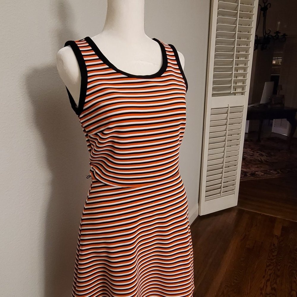 Retro Dance Swing Dress, Heavy Stretch Stripes - Picture 3 of 5